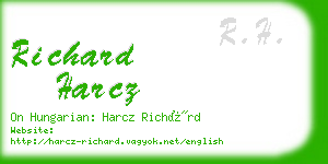 richard harcz business card